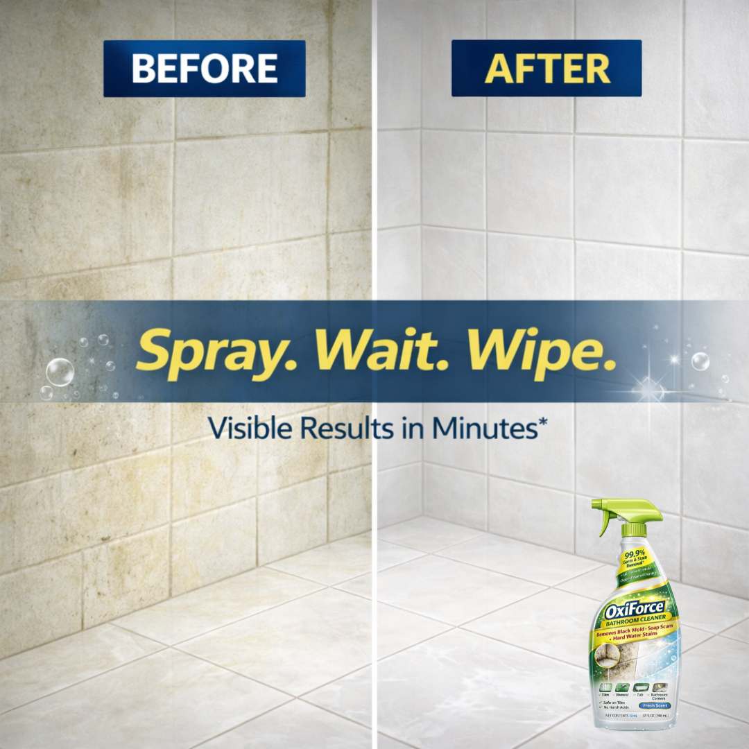OxiForce Bathroom Cleaner | Shower, Tub & Tile Shine Every Corner | BUY 1 GET 1 FREE!