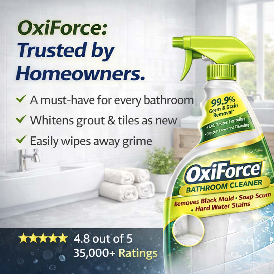 OxiForce Bathroom Cleaner | Shower, Tub & Tile Shine Every Corner | BUY 1 GET 1 FREE!